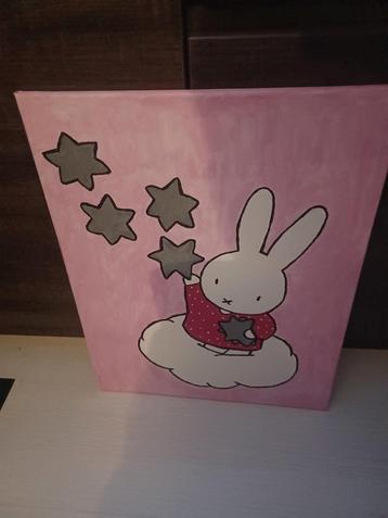 Miffy Schilderij - Handgeschilderd beschikbaar voor biedingen