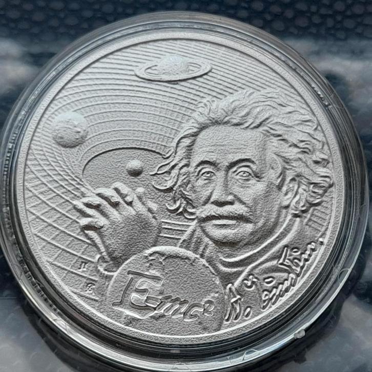 2022 Einstein- 1 oz silver -Icons of Inspiration, Postzegels en Munten, Munten | Oceanië, Zilver, Ophalen of Verzenden