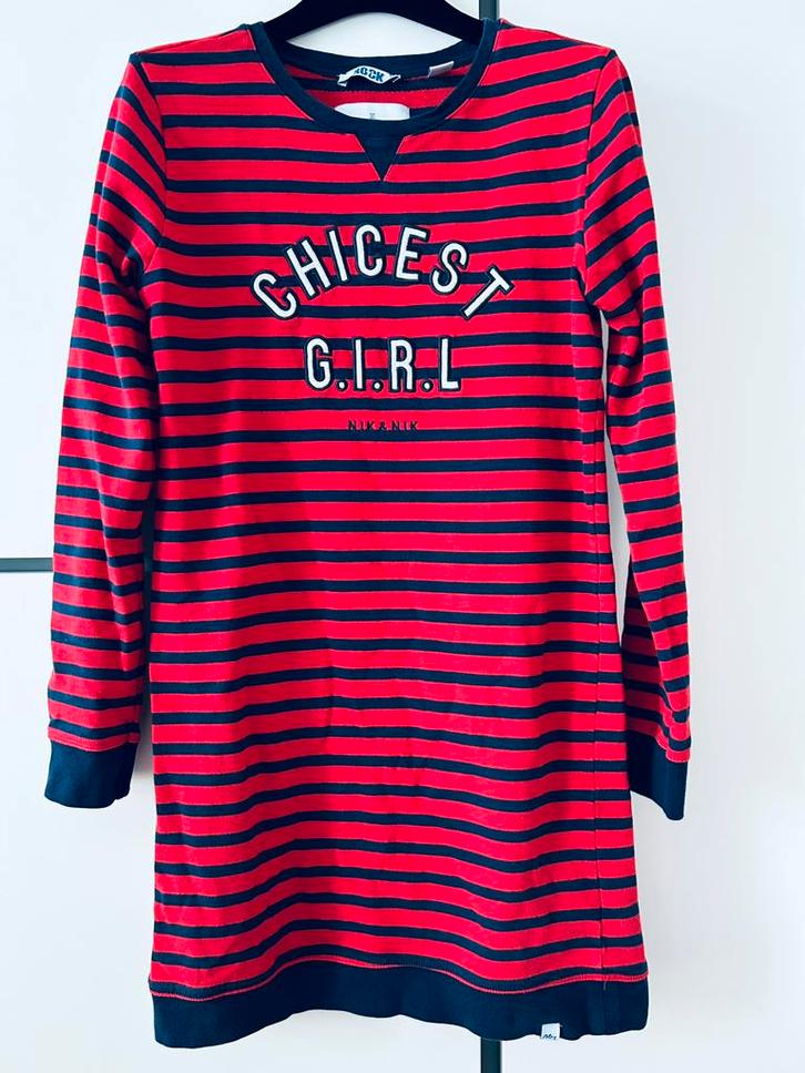 Jurkje NIK & NIK BY NIKKIE Maat 16 / 176 Rood 100% Katoen, Kinderen en Baby's, Kinderkleding | Maat 176, Zo goed als nieuw, Meisje
