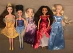 5 Disney barbies Belle Sneeuwwitje Rapunzel Elena Cinderella, Ophalen of Verzenden, Gebruikt, Barbie