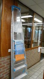 Huishoudtrap 7 treden aluminium, Doe-het-zelf en Verbouw, Ladders en Trappen, Ophalen, Nieuw, Trap, Minder dan 2 meter