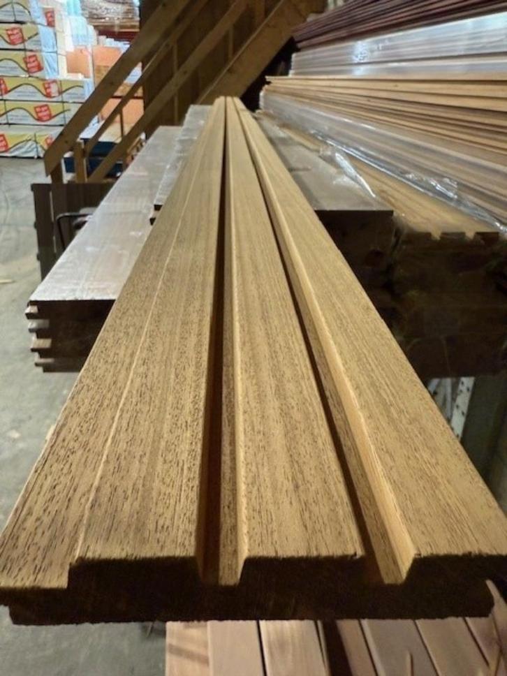 Ayous Thermo Rhombus delen 25 x 143 mm, Tuin en Terras, Palen, Balken en Planken, Nieuw, Planken, 250 cm of meer, Ophalen of Verzenden