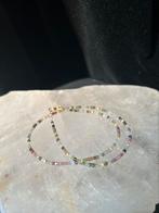 Toermalijn facet multi color zilver beschermt straling aura, Sieraden, Tassen en Uiterlijk, Kettingen, Nieuw, Ophalen of Verzenden