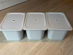3 x Ikea Trofast lichtgrijze opbergbakken met deksel, Ophalen, Minder dan 50 cm, Zo goed als nieuw, Minder dan 40 cm