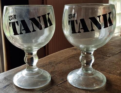 Uncle Sam's Disco Club Tank glass - set van 2 - IZGST, Antiek en Kunst, Antiek | Glas en Kristal, Ophalen of Verzenden