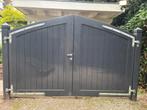 Dubbele poort hardhout (300x180/200), Ophalen, Gebruikt, 150 tot 200 cm, Hout