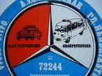 sticker oud MERCEDES Benz taxi logo auto biggelaar oldtimer, Verzamelen, Ophalen of Verzenden, Zo goed als nieuw, Bedrijf of Vereniging