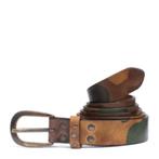 Tommy Hilfiger Mikka leren riem Camouflage bruin groen 110cm, Minder dan 3 cm, Echt leder, Nieuw, Heupriem
