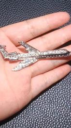 Vliegtuig broche, Ophalen of Verzenden, Nieuw, Zilver, Overige materialen