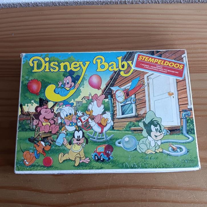 Stempeldoos, Disney Baby set, vintage, origineel Hema, Antiek en Kunst, Antiek | Speelgoed, Ophalen of Verzenden