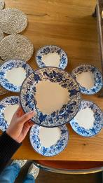 8 Antieke borden Boch la louviere dragon blauw wit porselein, Antiek en Kunst, Antiek | Servies compleet, Ophalen of Verzenden