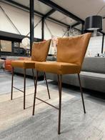 2 Nieuw Label Gabon Barstoelen Bald sprang leer Design Kruk, Nieuw, Leer, Ophalen of Verzenden, Label