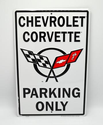 Chevy Corvette parking only bord - C5 met schade beschikbaar voor biedingen