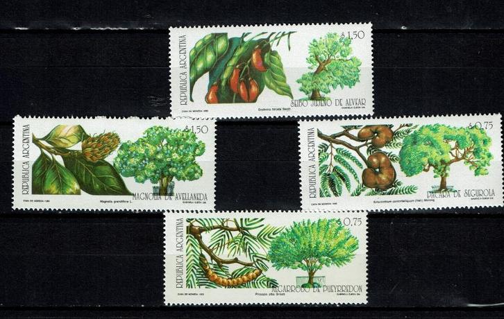 argentinie 1993 pf serie vruchten bomen trees flora, Postzegels en Munten, Postzegels | Thematische zegels, Postfris, Dier of Natuur