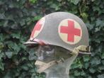 Medic helm Para origineel en repro 101 airborne 82 M1-C, Verzamelen, Militaria | Tweede Wereldoorlog, Amerika, Helm of Baret, Landmacht