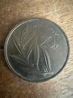 Belgische munt van 20 frank uit 1980, Ophalen, Metaal, Losse munt