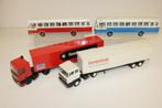 Lion Car Lion Toys Daf 2 bussen en 2 Daf Vrachtwagens, Hobby en Vrije tijd, Modelauto's | 1:50, Ophalen of Verzenden, Gebruikt