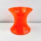 Retro vintage zandloper vaas | vel oranje, Ophalen of Verzenden, Huis en Inrichting
