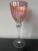 Boheems glas Swiecznik Svietnik roze iriserend, Antiek en Kunst, Antiek | Glas en Kristal, Ophalen of Verzenden
