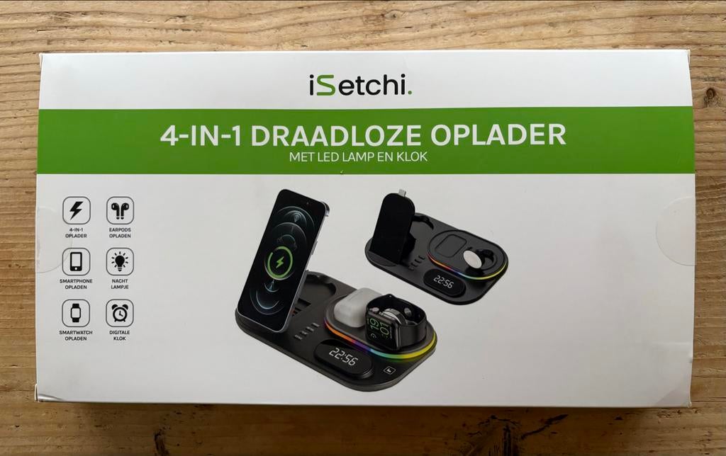 iSetchi 4-in-1 Draadloze Oplader, Ophalen of Verzenden, Zo goed als nieuw, Overige merken