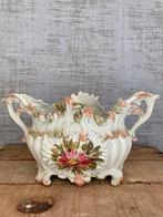 Antiek Italiaans Bassano jardinière - handgeschilderd, Antiek en Kunst, Antiek | Porselein, Ophalen of Verzenden