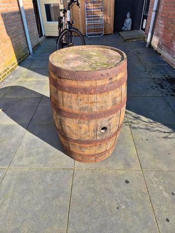  Authentiek Houten Wijnvat / Regenton – Circa Ø60 cm beschikbaar voor biedingen