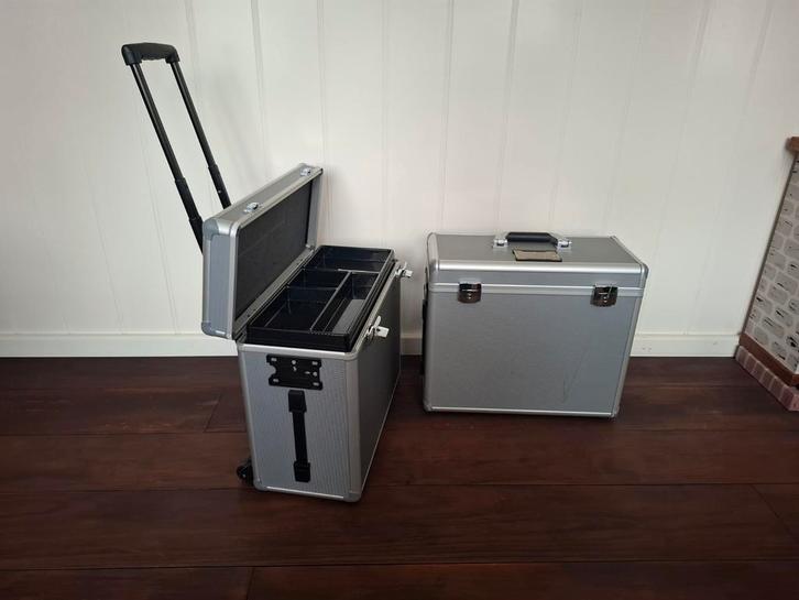 Kantoorkoffer Trolley - Hardcase, Sieraden, Tassen en Uiterlijk, Beautycases, Zo goed als nieuw, Zwart, Met slot, Ophalen of Verzenden