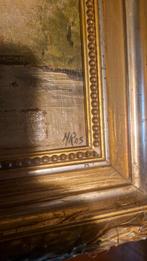 M. Ras - Hollands Landschap met Lijst, Antiek en Kunst, Kunst | Schilderijen | Klassiek, Ophalen