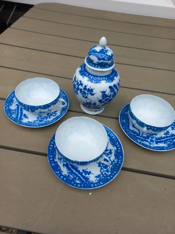 Blauw Wit Servies: Kopjes, Schotels & Potje beschikbaar voor biedingen