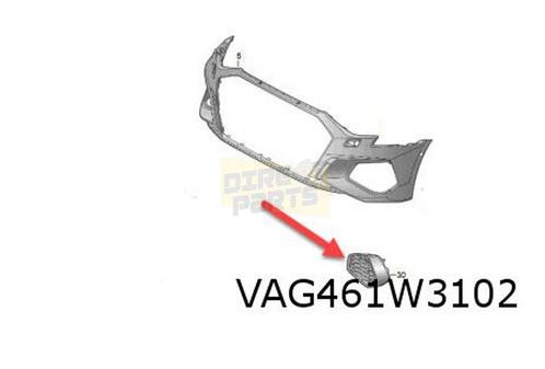 Audi A3 (4/20-) (8Y_) voorbumpergrille onder Rechts (T94 gla, Auto-onderdelen, Carrosserie en Plaatwerk, Bumper, Audi, Voor, Nieuw