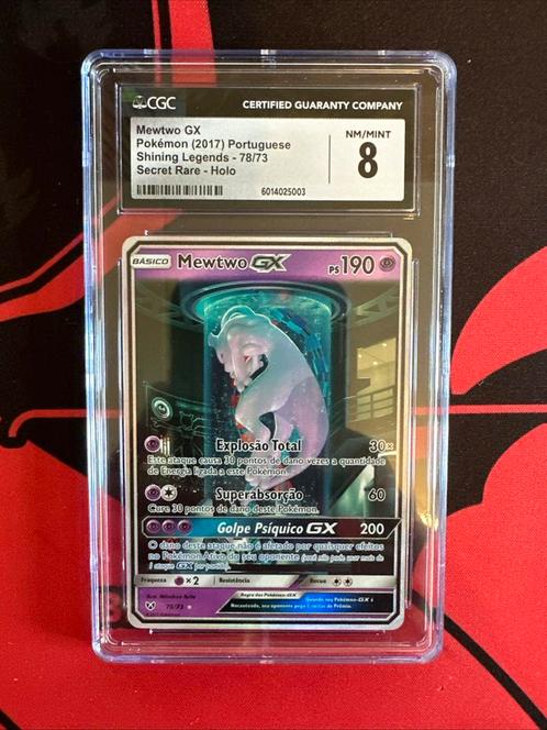 Mewtwo GX - Secret Rare 78/73 - CGC 8 - Shining Legends 2017, Hobby en Vrije tijd, Verzamelkaartspellen | Pokémon, Zo goed als nieuw