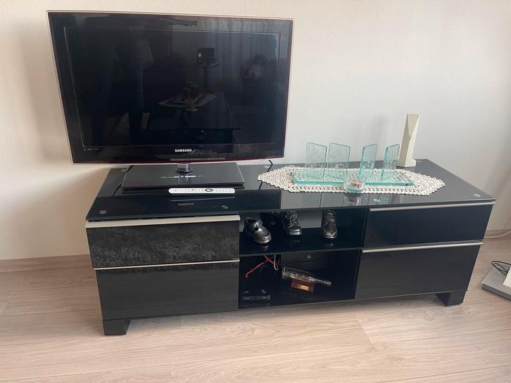 Hoogglans Zwart Meubelset - Zeer Goed Onderhouden!, Huis en Inrichting, Kasten | Televisiemeubels, Zo goed als nieuw, Minder dan 100 cm
