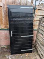 Zwarte Schuurdeur/Schuttingdeur 100x212cm met Beslag, Tuin en Terras, Ophalen