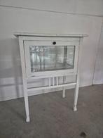 Antiek theekastje met geslepen glas, Ophalen, Gebruikt, Onbekend, 50 tot 100 cm