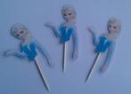 Set van 10 Frozen Elsa traktatie cupcake prikkers, Ophalen of Verzenden, Nieuw, Versiering, Verjaardag