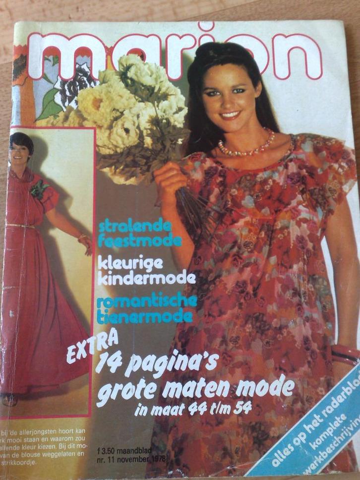 Marion kledingpatronen november nr. 11 / 1978, Hobby en Vrije tijd, Kledingpatronen, Zo goed als nieuw, Marion, Verzenden
