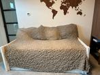 Houten bedframe (2x), incl. logeerbed en 2 laden, Ophalen, Zo goed als nieuw, Minder dan 150 cm