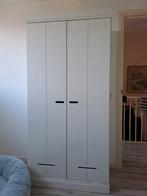 Woood witte houten kledingkast, Met deur(en), Gebruikt, 100 tot 150 cm, Grenenhout