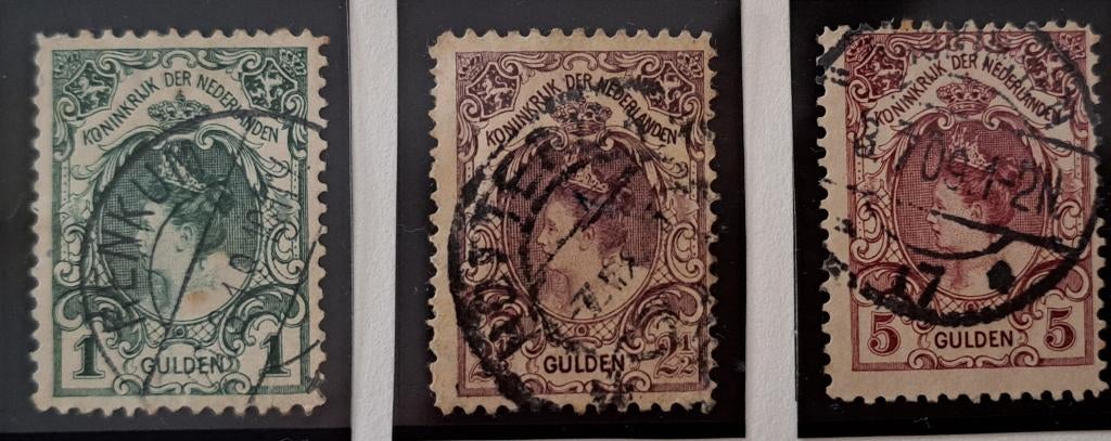 Nederland 1899/1905 nvph 77/79 gest. (Davo), Ophalen of Verzenden, T/m 1940, Gestempeld