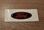 Ford Logo Sticker - Nieuw Gel badge zwart/rood, Ophalen of Verzenden