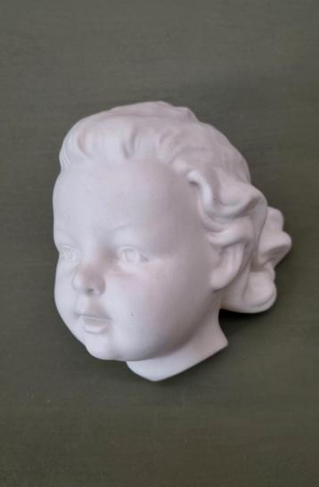 Biscuit wit keramiek kinderkopje van W. Goebel FX 206/B 1957 beschikbaar voor biedingen