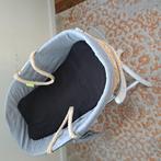 Rieten Mozes mand houten standaard, Ophalen, Gebruikt, Wieg