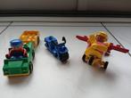 Duplo auto met aanhanger, vliegtuig en motor, Ophalen, Zo goed als nieuw, Duplo