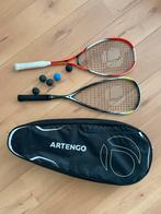 2 squashrackets Artengo, Sport en Fitness, Squash, Ophalen of Verzenden, Zo goed als nieuw, Racket, Met hoes