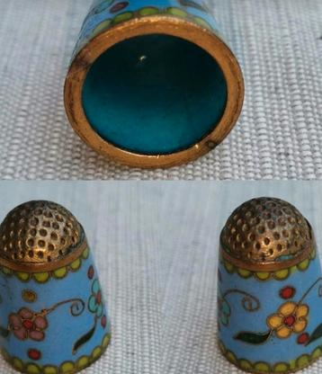 Vintage Cloisonne Vingerhoedje beschikbaar voor biedingen