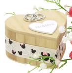 Schitterende Mickey en Minnie hartvormige trouwring doosje., Ophalen of Verzenden, Nieuw, Feestartikel, Geboorte of Huwelijk