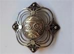 Antiek zilveren Oosterse broche (7261-3669), Sieraden, Tassen en Uiterlijk, Antieke sieraden, Ophalen, Zilver, Broche