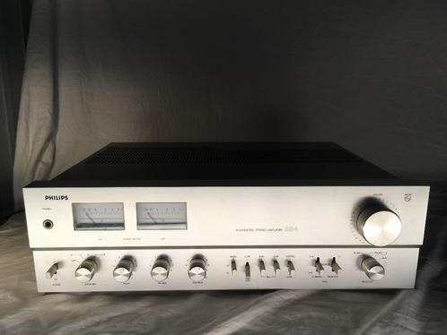 philips 384 versterker met vu meters, Audio, Tv en Foto, Versterkers en Receivers, Gebruikt, Stereo, Minder dan 60 watt, Overige merken