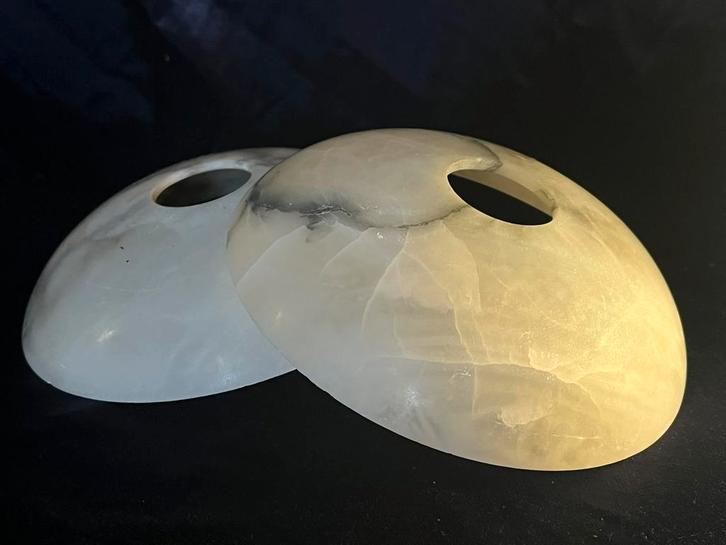 Art-Deco Albast lampenkapjes (3 stuks), Antiek en Kunst, Antiek | Lampen, Ophalen of Verzenden