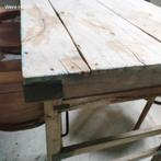 Smalle oude tafel Indische markttafel  inklapbaar uniek, Ophalen of Verzenden